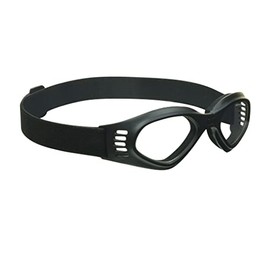 Bikershades Kids Safety Goggles Foldable Clear Lens Black Frame Boys Girls Motorcycle Riding, Motor Cross, Extreme Sports and Skiing