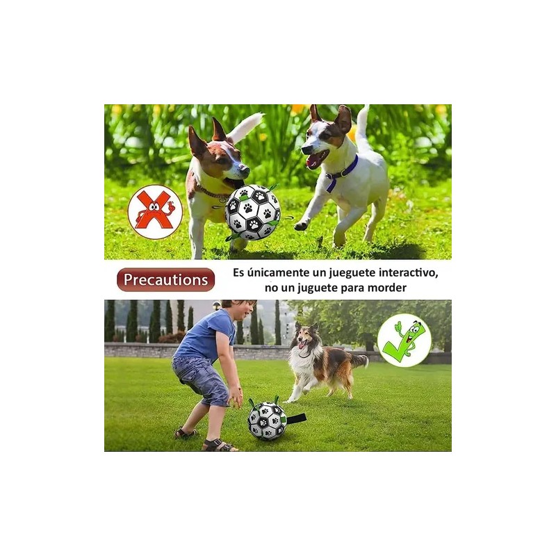 Pelota De Fútbol Para Perros Con Correas Juguete Interactiva Futbol