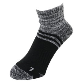 IMPACT LOCK CA-246 BLK/GRY Men's Ultra Antibacterial Deodorization 3D Socks, Round Toe Ankle, gray