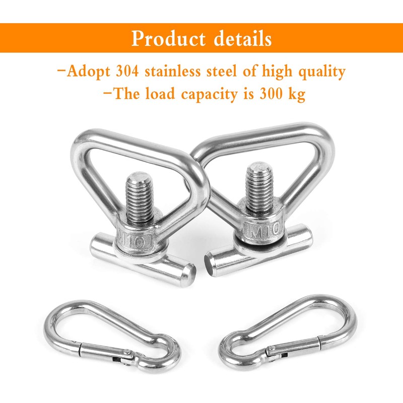 8-Piece Load Securing Set Safety Rail Eyelet Nuts Load Securing