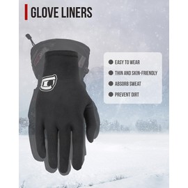 BORLENI Glove Liners - Lightweight Riding Gloves Liners for Motorcycle,Cycling Hiking,Sporting,Driving,Running,Skiing for Men Women