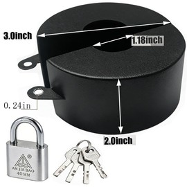 Outdoor Faucet Lock, Anti-Theft Faucet Lock (with Padlock), Suitable for Garden Hose connectors, Anti-Theft Valve Lock, no Installation Required