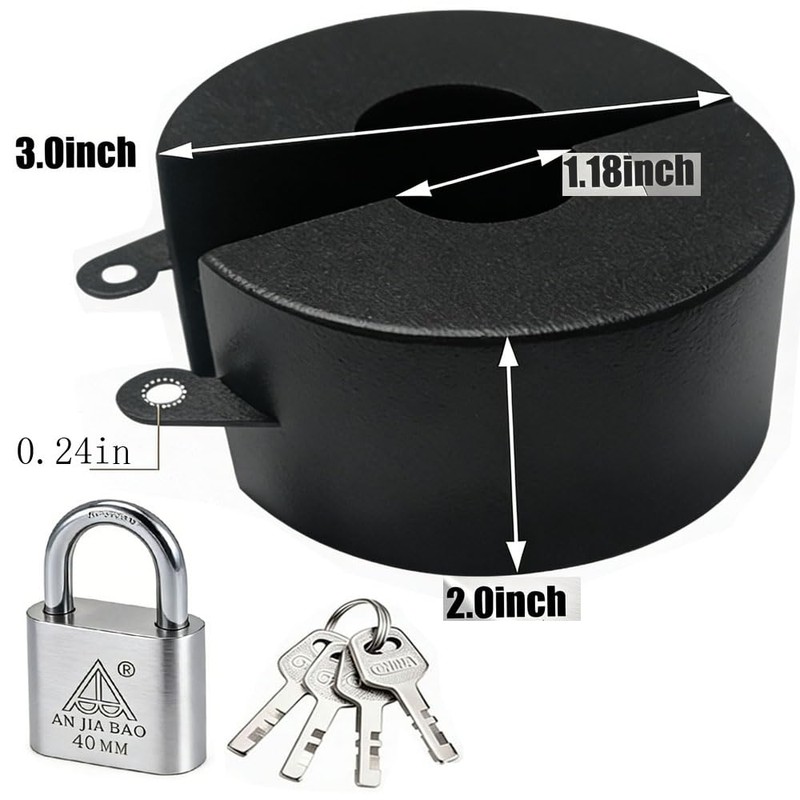 Outdoor Faucet Lock, Anti-Theft Faucet Lock (with Padlock), Suitable for