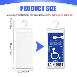 Lyxheth Handicap Placard Holder for Auto, Car Parking Holder, Ultra Transparent Handicapped Placard Holder Protector Hanger Sleeve, Disabled Parking Permit Sign Protector Fit Disability Parking (1PCS)