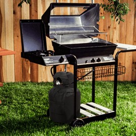 Cover for gas bottle, gas bottle case, style black, gas bottle cover, 11 kg gas bottle full cover, 600D waterproof Oxford fabric, windproof, dustproof and sun protection