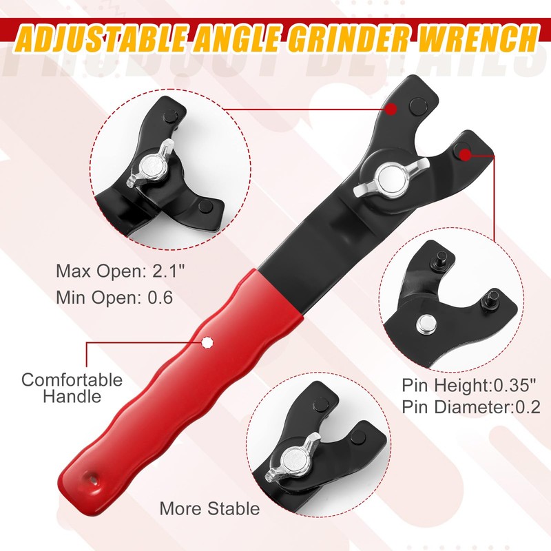 Hicarer 25 Pcs Angle Grinder Nut Angle Grinder Wrench Kit
