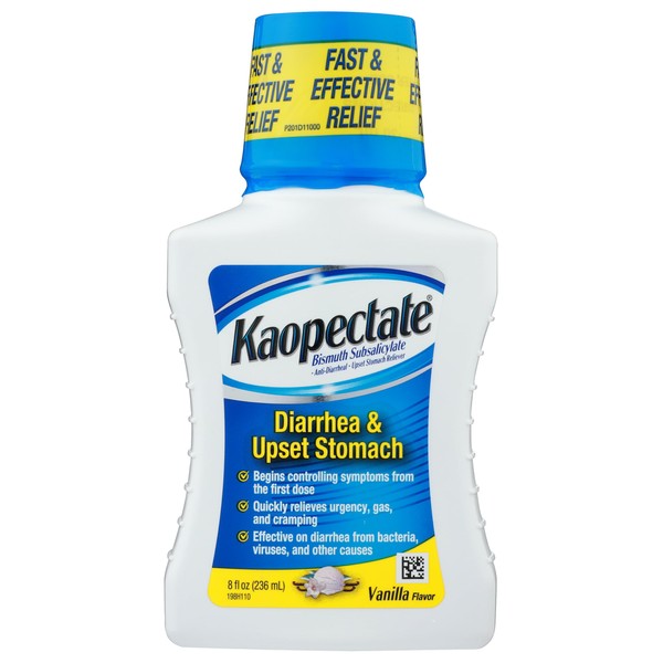 Kaopectate Multi-Symptom Relief for Diarrhea Upset Stomach in Vanilla, 8