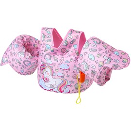 Puddle Jumper Toddler Swim Vest for Kids 1-6 Years Old 30-50 Lbs Toddler Floaties (Pink, ONE Size)