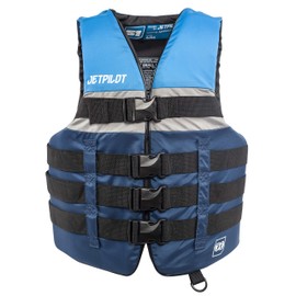 Jet Pilot S1 Nylon CGA Vest- L/XL-Blue Adult Water Life Jacket Vest for Extreme Sports Boat Kayak Paddling Use and Safety Sports Vests for Men and Women