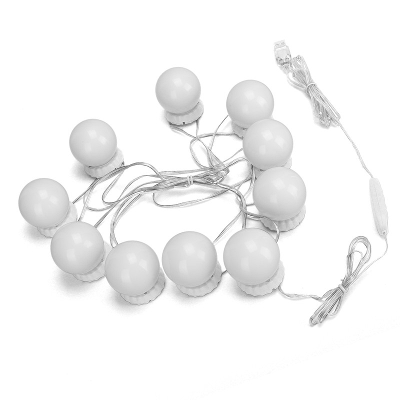 LED Makeup Mirror Lights Retractable Mirror Lamp with Dimmable Light