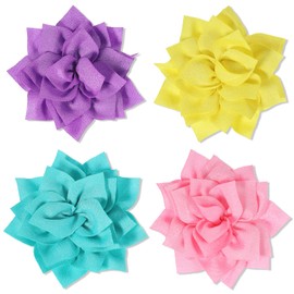 Dog Collar Flowers, 4 PCS Multi Color Dog Flowers Collar Accessory Pet Collars Flower Clip on Dogs Bow Tie Charms Flower Removable Dogs Collars Floral Attachment for Cat Pets Puppy Grooming Supplies