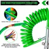 CheeMuii 7 Way Coiled Trailer Cord 15 FT Green ABS