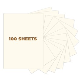 100 Sheets Cream Cardstock 8.5 x 11 Ivory Paper, Off White Card Stock Printer Paper for Cards Making, Office Printing, Paper Crafting