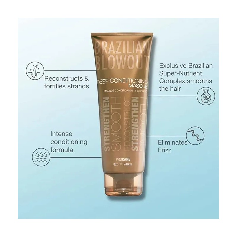 Mascarilla Hidratacion Profunda Brazilian Blowout Deep 240ml