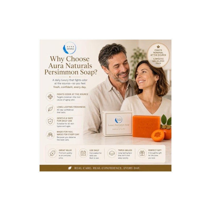 Persimmon Soap 3 Pack with Foaming Bag – Body Odor