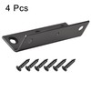 TA-VIGOR Heavy Duty L Brackets, 22x22x80mm Black Stainless Steel Corner