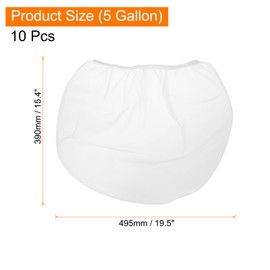 HARFINGTON Paint Strainer Bags 5Gallon 1.54"x1.95" Nylon Bag with Elastic Opening 10Pcs