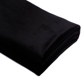 TinaKim Upholstery Fabric Velvet, Sofa Chair Cover Material, for DIY Couch Repair (Black, by The Yard)
