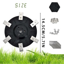 Robotic Lawnmower Blade Plate + 6 Replacement Blade Blade Disc, M500 M700 WR167E WR141E Vision M600, Premium Mower Disc Made of Fibreglass Reinforced Plastic, Worx Landroid Accessories, Robotic