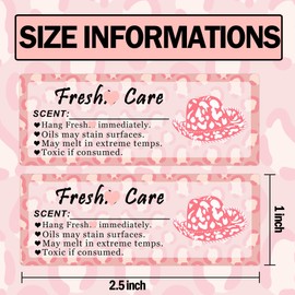 Freshiess Care Instruction Stickers 1 x 2.5 inch Freshiess Scent Labels with Line to Write in Scent 200 Pcs Freshiess Supplies for DIY Crafts Beads and Silicone Molds (Pink)