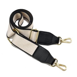 LEMEDE Purse Strap Wide Replacement Crossbody Bag Straps, 1.5" Canvas Handbag Shoulder Strap, Adjustable Tote Belt（Gold Hardware