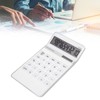 Calculator Solar Battery Powered Transparent Large Keys LCD Display Office