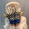 Plaid Winter Gloves with Touch Screen for Women Girls Checkered