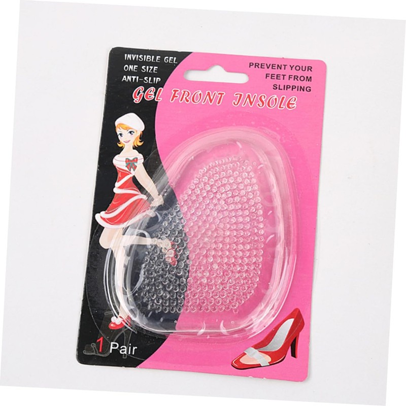 FOMIYES 1pair Transparent Gel Front Insole Cushions for Shoes Non-slip