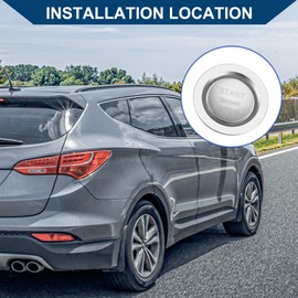 Hihaha Engine Start Stop Push Button Cover Trim Kit for Range Rover 2013-2022 for Range Rover Sport 2014-2022 / Car/Aluminum Alloy / 1 Pcs Silver Tone