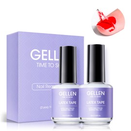 Gellen Latex Tape for Nails, Fast Drying Liquid Latex Nail Polish Barrier Peel off Latex Tape Kit Cuticle Guard for Nail Art Liquid Latex Barrier Protector