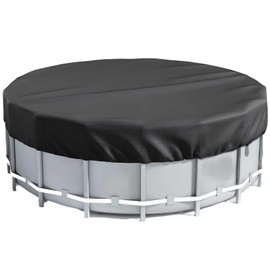 15 ft Round Winter Pool Cover, Round Pool Cover for Above Ground Pools with Rope Tie and Ground Nails, Keep Out Debris, Cold and UV Resistant