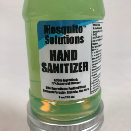 Mosquito Solutions Made in USA Hand Sanitizer 8 Oz./263 ml with Aloe