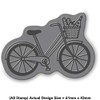 A8 'Bike With Groceries' Unmounted Rubber Stamp (RS00035195)