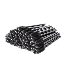 i-Laesh 100 Pcs Disposable Eyelash Brushes, Mascara Wands, Eye Lash Brush, Spoolies for Eyelash Extensions, Spoolie Eyebrow Eyeshadow Brow Makeup Supplies Kit Cleansing Glitter Applicator Tool