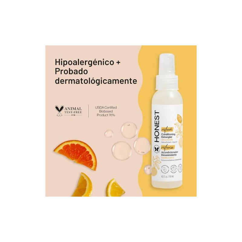 Honest Conditioning Detangler, Sweet Orange Vanilla, 4 Ounce