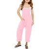 Bnycuml Girl's V Neck Sleeveless Jumpsuits Spaghetti Straps Harem Long