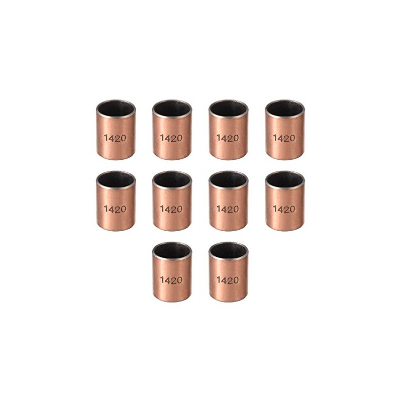 sourcing map Pack of 10 Oil Bar Plain Bearings, 14