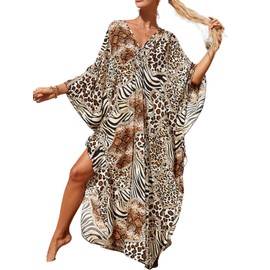 MERCIY Women's Beach Dress, Beach Poncho, Oversize Bikini Cover Up, Summer Beach Dress, Bikini Tunic, Cover Up, Beach Holiday, Hiking, 8772-10, One size fits all