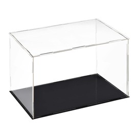 TOP-VIGOR Acrylic Clear Display Case, 30x15x20cm Assemble Dustproof Protection Countertop Box, Showcase Cube Collectibles Show Box for Figures Toys Home Storage