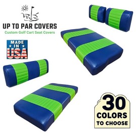Up To Par Covers E-Z-GO Marathon "STAPLE ON " Golf Cart Seat Cover With Matching Rear Seat Cover