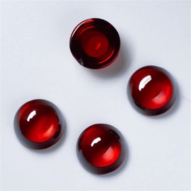 Fanyu Round 4-12mm Flat Back Cabochon For Jewelry Making Garnet Color Cubic Zirconia Stone (5mm 20pcs)