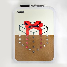 BAZIC Products Dry Erase Lap Board & Cork Bulletin & Marker, 8.5x11 Inch Whiteboards Cork Boards Small Portable for Home Office Teacher, 1-Pack