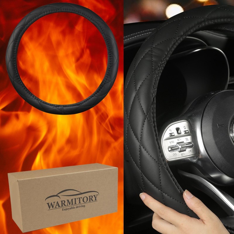 Heated Steering Wheel Cover - WARMITORY Luxury Steering Wheel Heater,