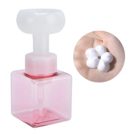 8.4oz 250ml Foaming Hand Soap Dispenser, Refillable Empty Foam Liquid Hand Soap Container Cute Cat Paw Flower Shape Foaming Soap Dispenser, Reusable Plastic Press Bottle for Bathroom(Pink)