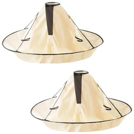 Audio Fans Hair Cape Hair Apron, Hair Cut, Hair Apron, Waterproof and Foldable, Easy to Use at Home, Hair Dye, Haircut Tool, Beige Diameter 35.4 inches (90 cm), 2 Pieces