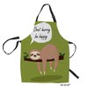 HGOD DESIGNS Sloth Kitchen Apron,Cartoon Cute Lazy Sloth With The