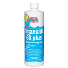 In The Swim Algaecide 60 Plus for Swimming Pools - Non-Metallic, Low Odor, Non-Foaming Algae Bloom Preventative - Chlorine Sanitizer Compatible - 1 Quart