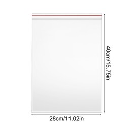 Ziplock Bags, Zip Bags 28 x 40 cm, Lockable Plastic Bags, Large Zip Bags, Resealable Plastic Bags, Thickening Durable, Applicable Craft Supplies, Clothes Storage, Pack of 25