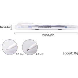 Rotulador de Microblading de 10 uds con regla de, rotulador de cejas de doble punta para piel quirúrgica para cejas y labios precisos
