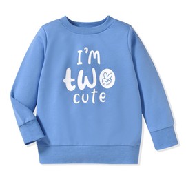 Toddler Boy 2nd Birthday Outfits Im Two Cute Sweatshirt 2 Year Old Birthday Boy Sweatshirt